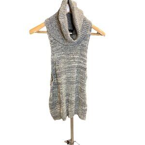 MINKPINK Grey Drop Armhole Cowl Neck Turtleneck Tunic SZ Small